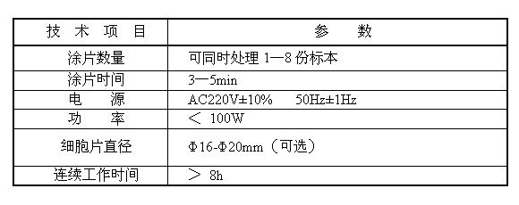 液基薄層細(xì)胞涂片機B6C技術(shù)參數(shù)